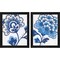 Flora Chinoiserie A by Emily Adams, 2 Piece Black Framed Art Set